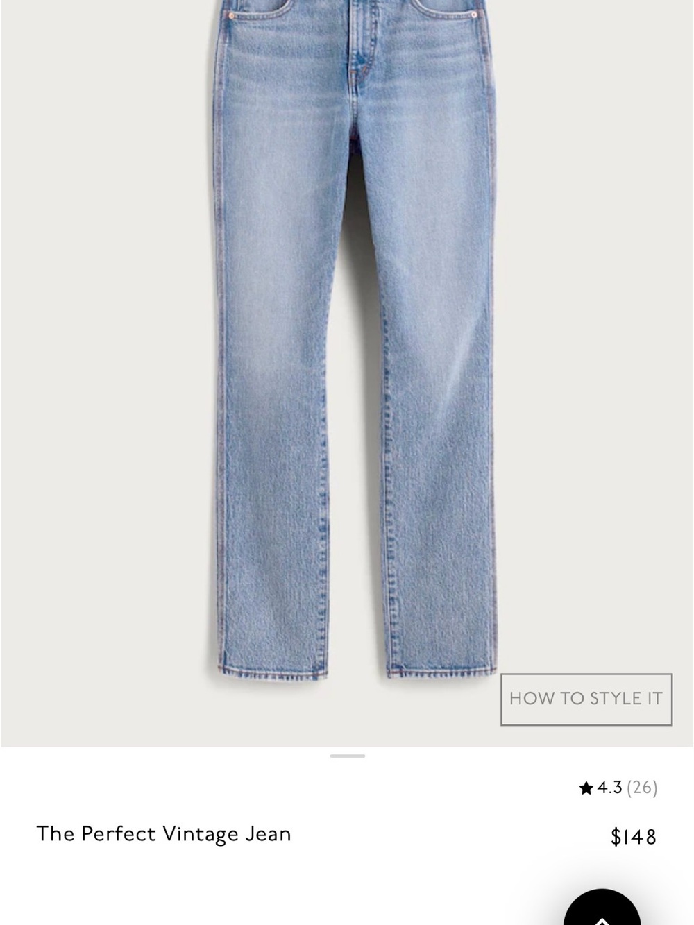Madewell Raebrook Wash, The Perfect Vintage Jean